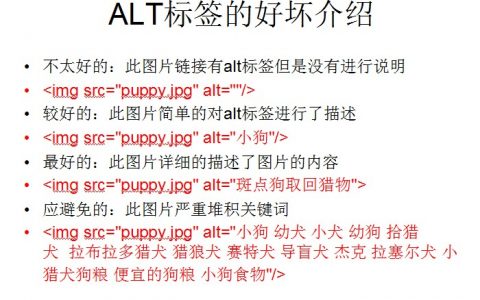 详细介绍alt标签的好与坏的区别