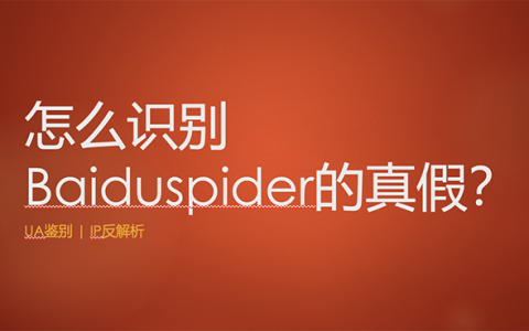 怎么识别Baiduspider的真假？