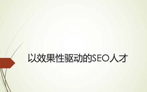 以效果性驱动的SEO人才头图